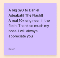 Client review - Big shoutout Kevin