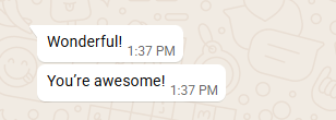 Client review - Wonderful! You're awesome!